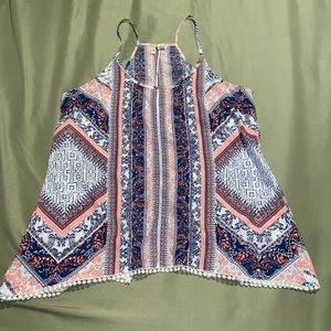 Tri colored tank top. Size large.